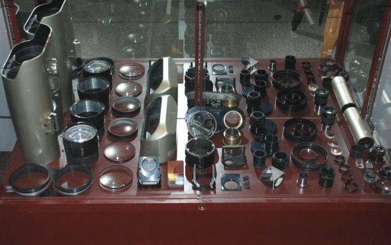 Display case with legacy Oberwerk replacement parts.